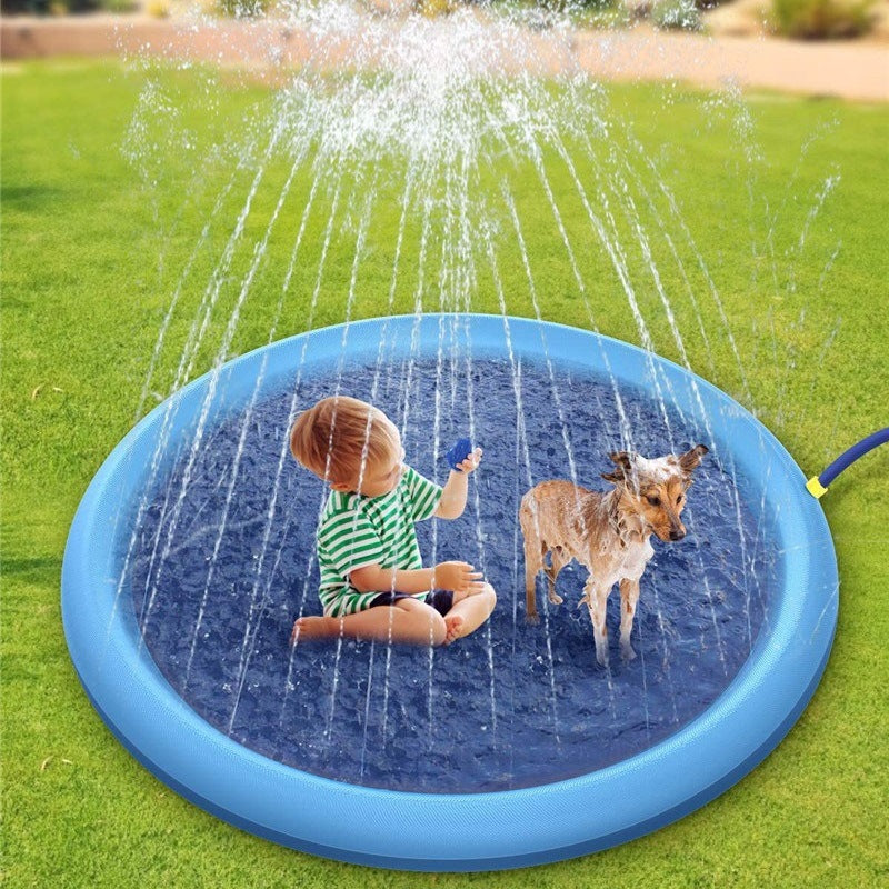 non-Slip Kids & Dog Splash Pad – Summer Water Sprinkler Play Mat for Backyard Fun
