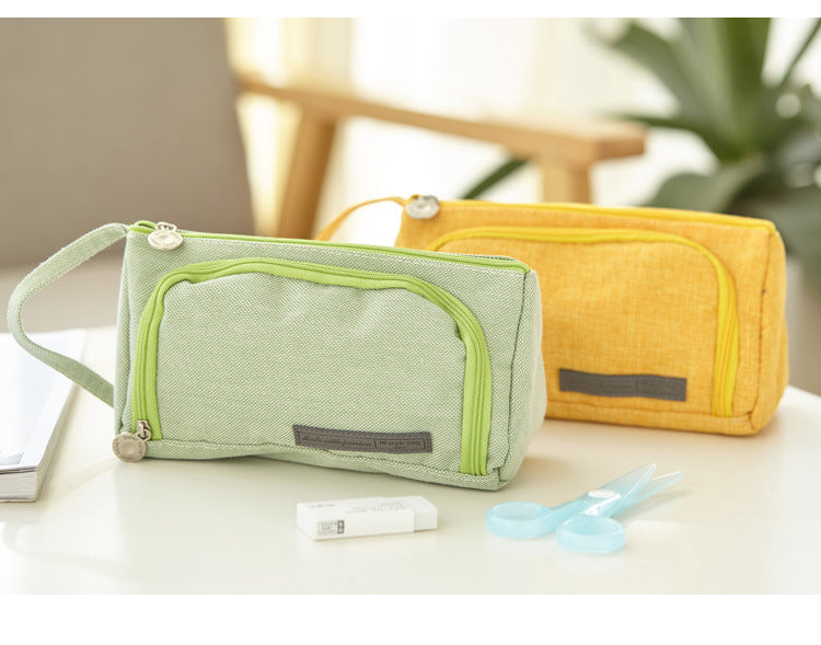 Plaid Pencil Case – Large School Stationery Bag for Kids & Students