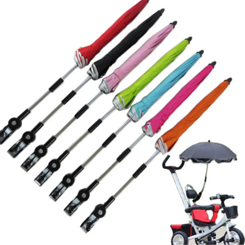 360° Adjustable Pram & Stroller Umbrella – Universal Baby Sunshade & rain umbrella