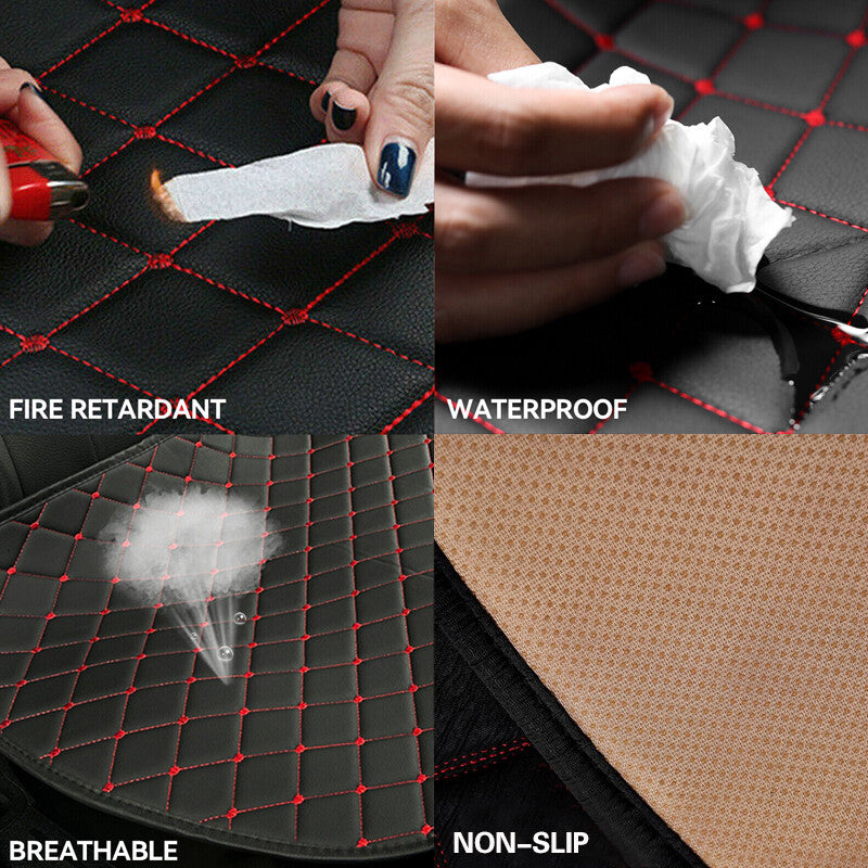 Universal PU Leather Rear Car Seat Protector Cover – Waterproof Back Seat Cushion Mat