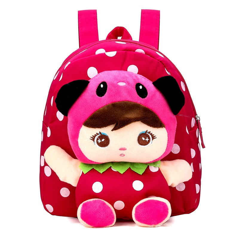 Kids’ Cartoon Canvas Doll Backpack – Cute & Lightweight School Bag for Boys & Girls