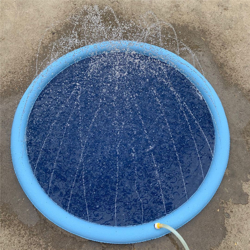 non-Slip Kids & Dog Splash Pad – Summer Water Sprinkler Play Mat for Backyard Fun