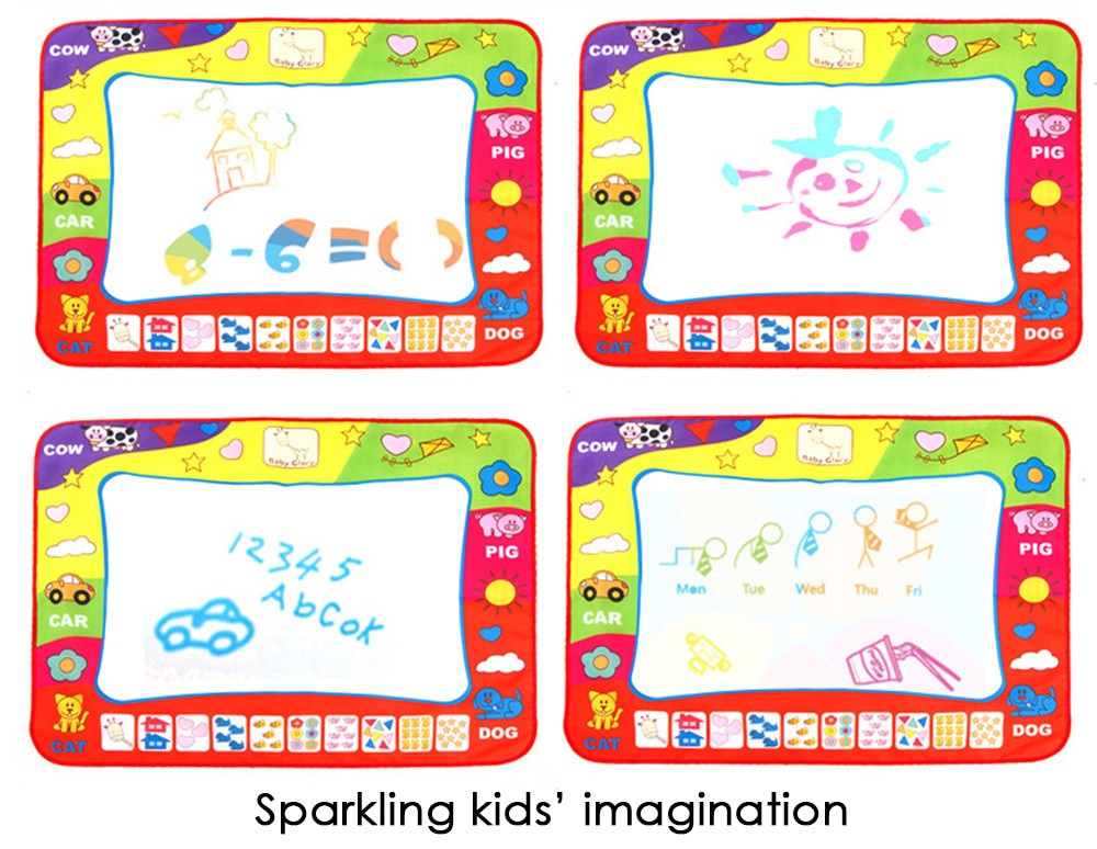 Magic Water Doodle Mat 80×60cm – Mess-Free Drawing & Painting Play Mat for Kids, reusable