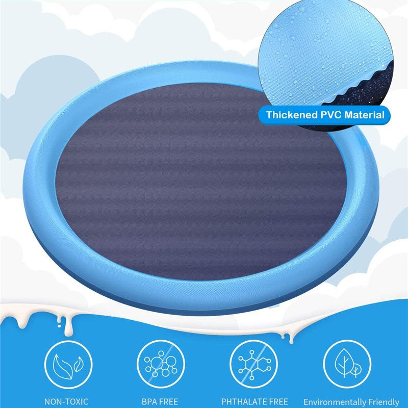 non-Slip Kids & Dog Splash Pad – Summer Water Sprinkler Play Mat for Backyard Fun