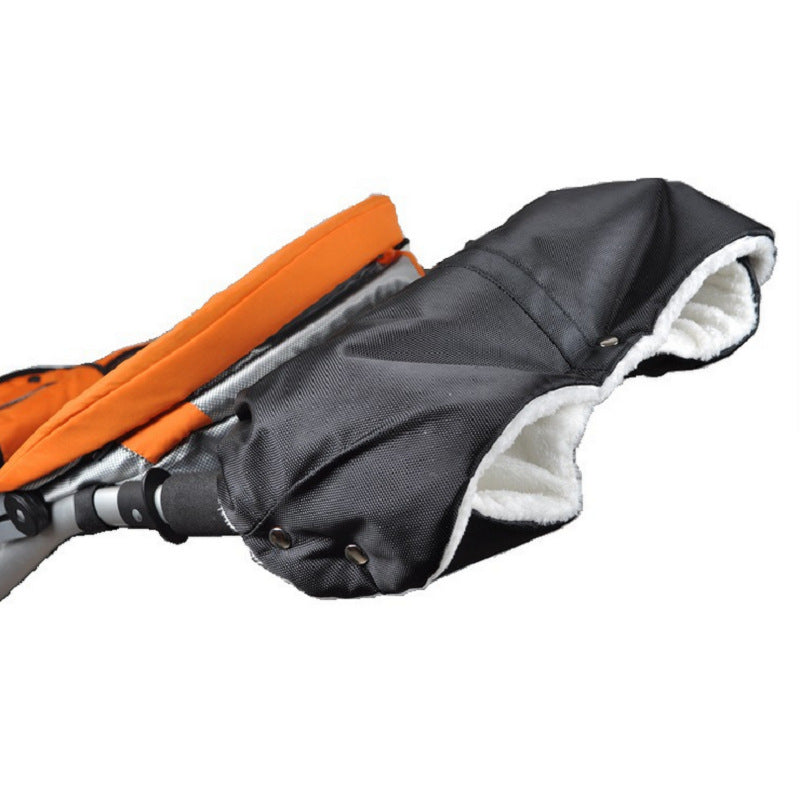 Windproof Plush Stroller Gloves – Warm Hand Muffs for Prams & Pushchairs