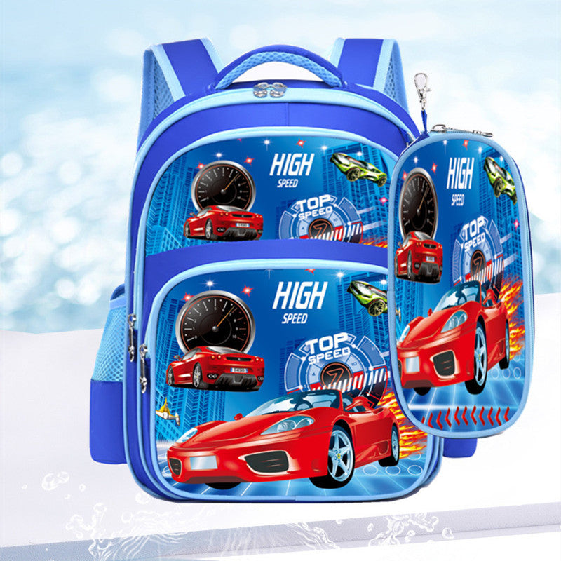 Cartoon Kids Backpack – Lightweight Burden‑Reducing School Bag for Boys & Girls