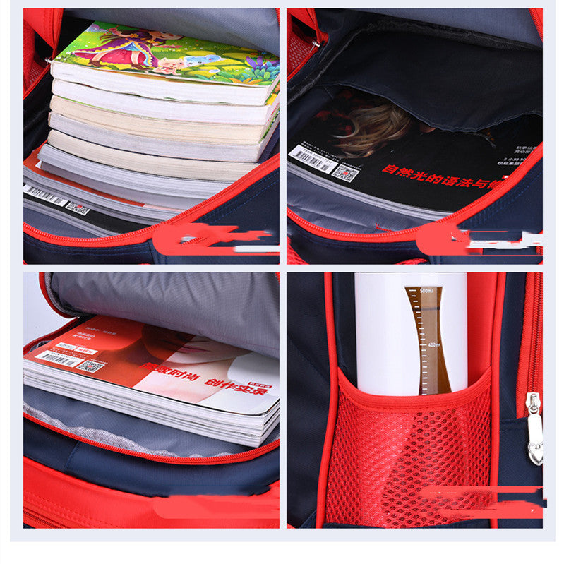 Cartoon Kids Backpack – Lightweight Burden‑Reducing School Bag for Boys & Girls