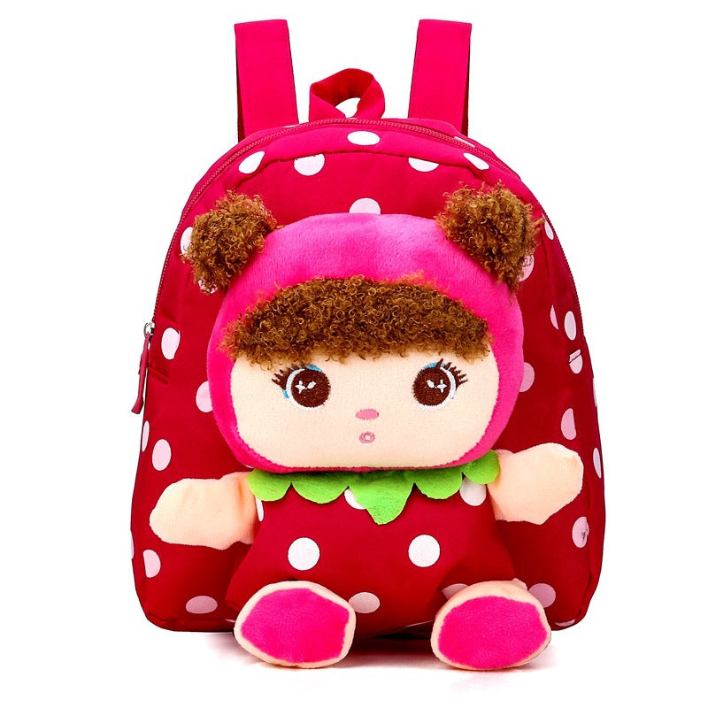Kids’ Cartoon Canvas Doll Backpack – Cute & Lightweight School Bag for Boys & Girls