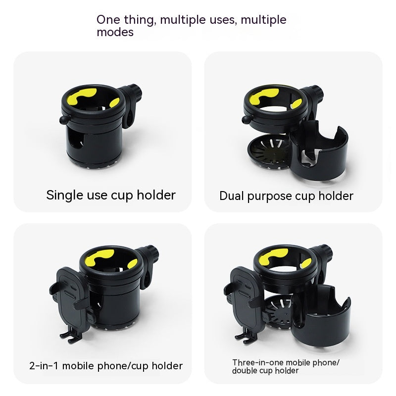 3-in-1 Universal Baby Stroller Cup, Bottle & Phone Holder – ABS Material