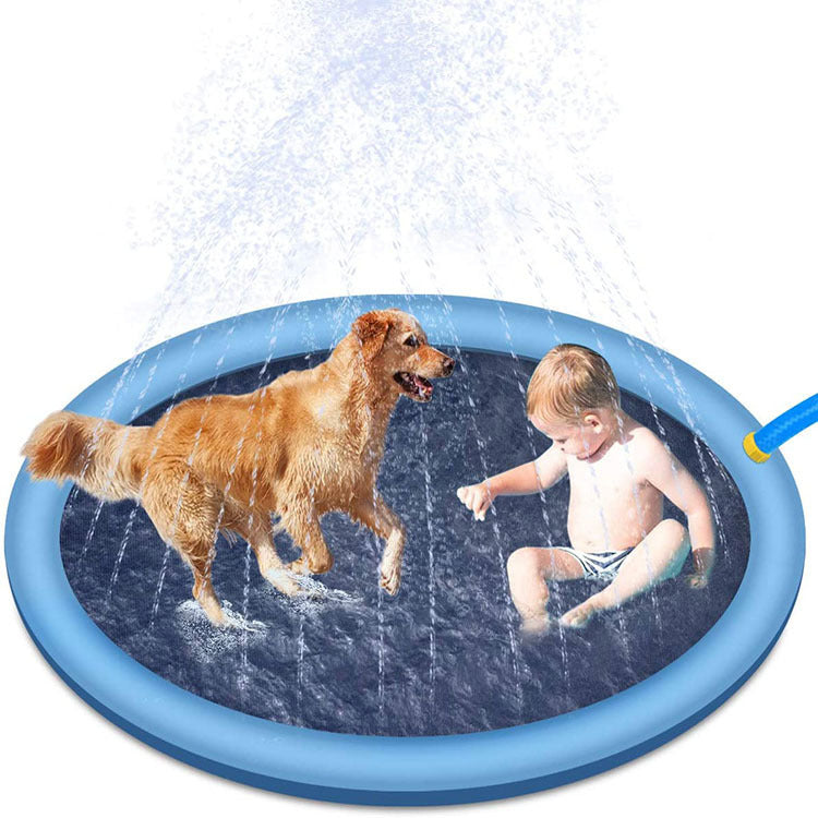 non-Slip Kids & Dog Splash Pad – Summer Water Sprinkler Play Mat for Backyard Fun
