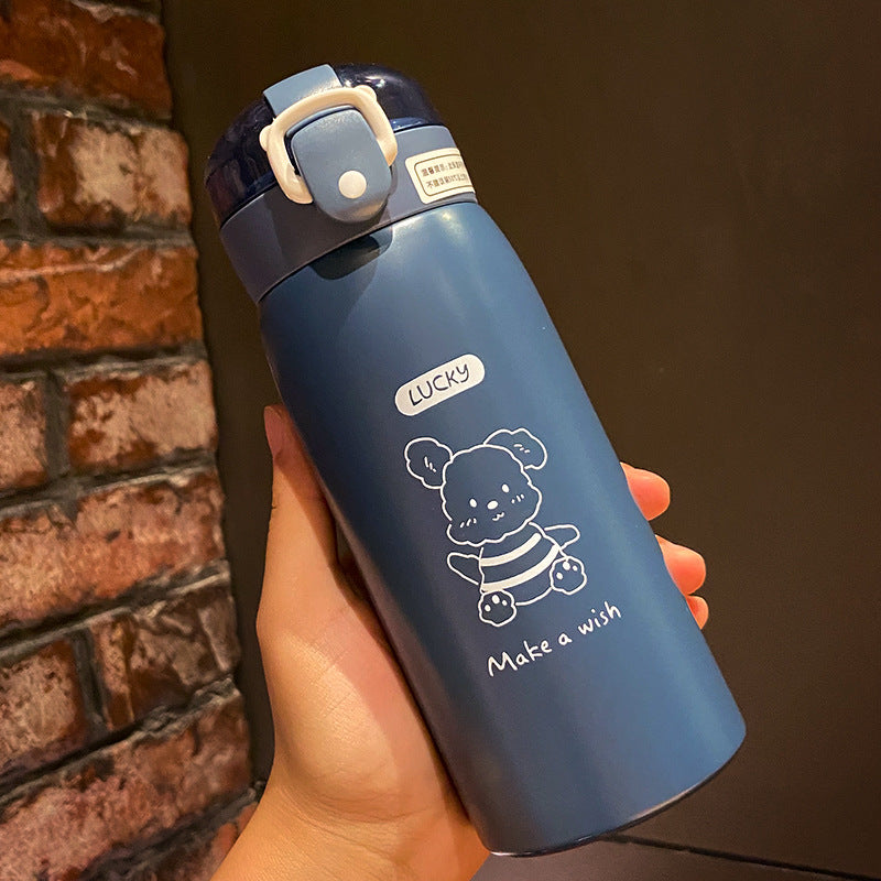 Portable Insulated Straw Cup — Anti-Drop Travel Water Bottle