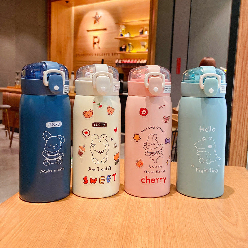 Portable Insulated Straw Cup — Anti-Drop Travel Water Bottle