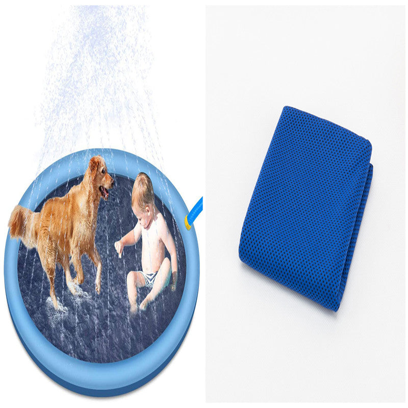 non-Slip Kids & Dog Splash Pad – Summer Water Sprinkler Play Mat for Backyard Fun