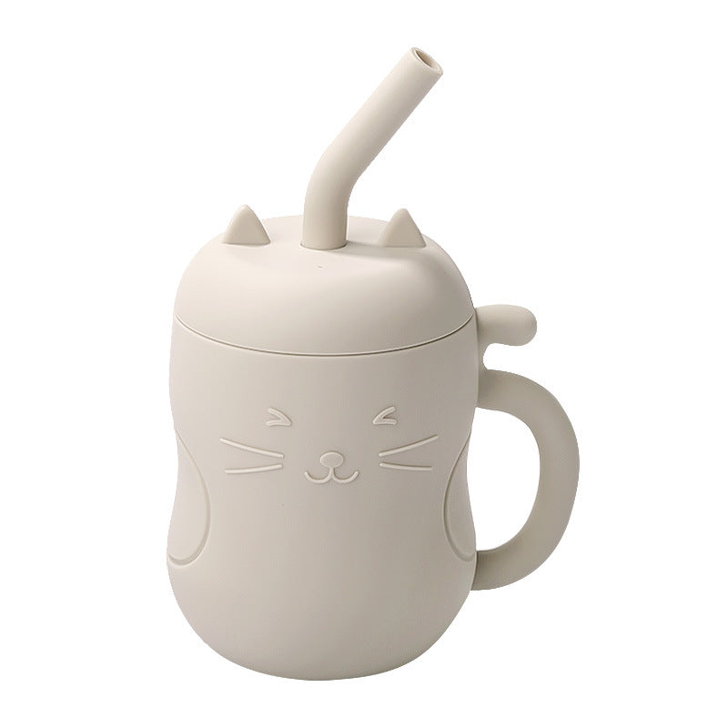 Baby No‑Spill Silicone Cup with Straw – Leak‑Resistant Training Cup for Toddlers