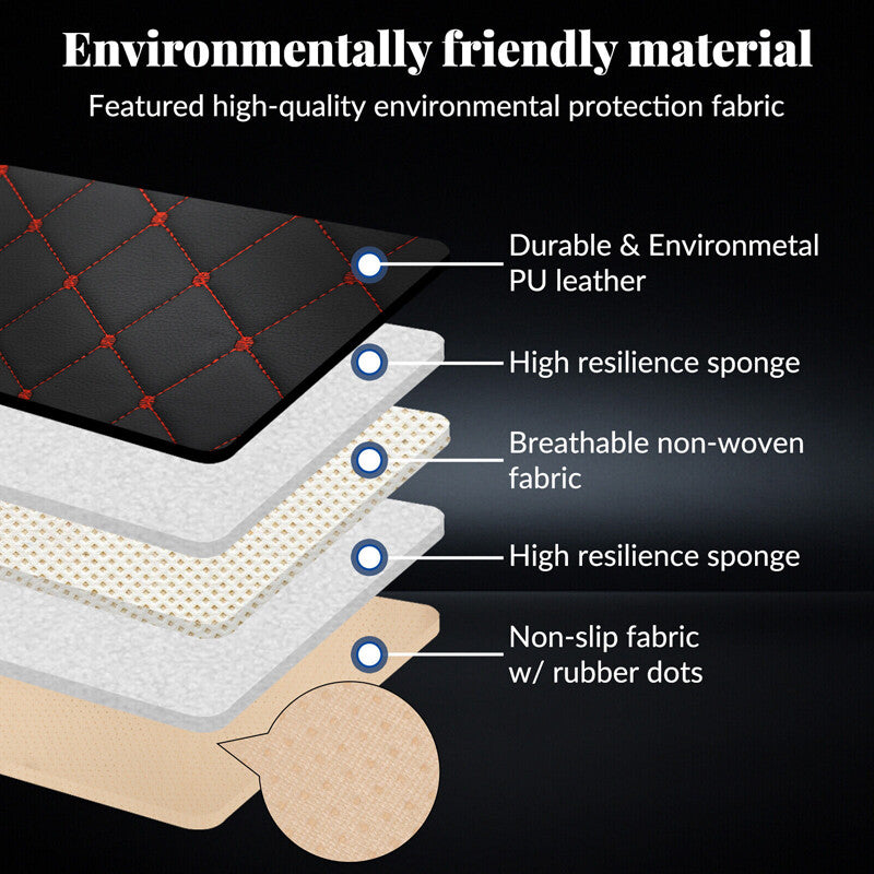 Universal PU Leather Rear Car Seat Protector Cover – Waterproof Back Seat Cushion Mat