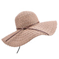 Foldable Women’s Straw Beach Sun Hat – Wide Brim Summer Travel Cap