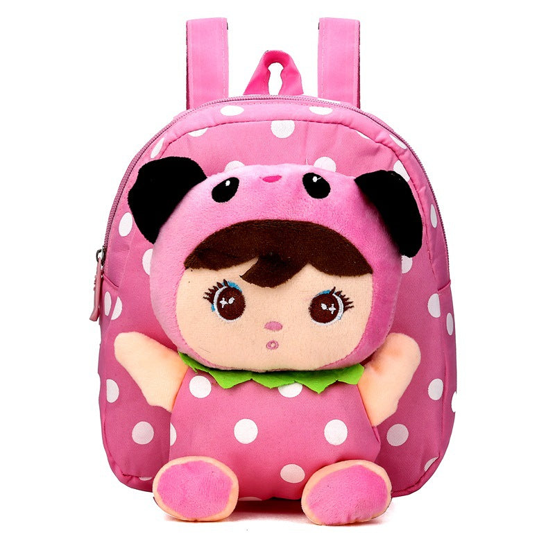 Kids’ Cartoon Canvas Doll Backpack – Cute & Lightweight School Bag for Boys & Girls