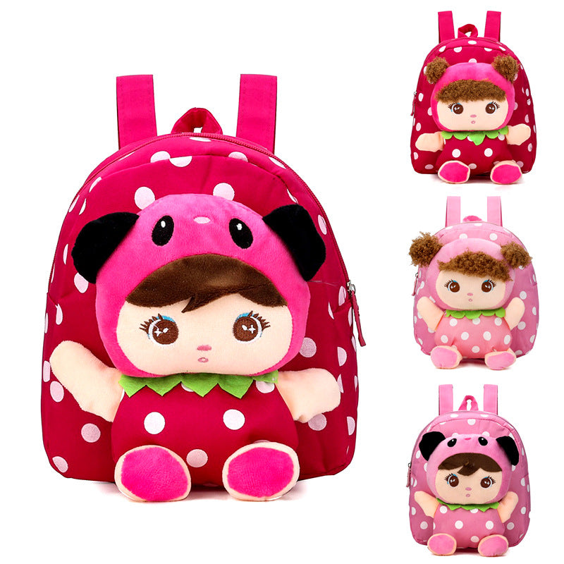 Kids’ Cartoon Canvas Doll Backpack – Cute & Lightweight School Bag for Boys & Girls