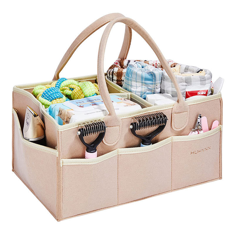 Felt Diaper Mummy Bag – Portable Organizer for Diapers, Bottles & Baby Essentials