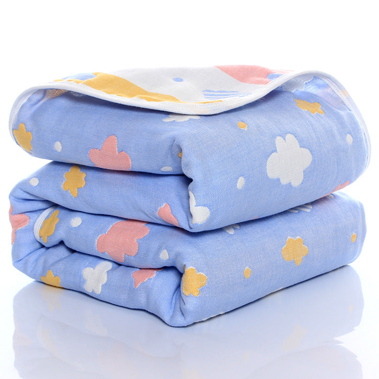 Soft Six-Layer Cotton Gauze Baby Towel – Breathable, Absorbent & Gentle on Skin