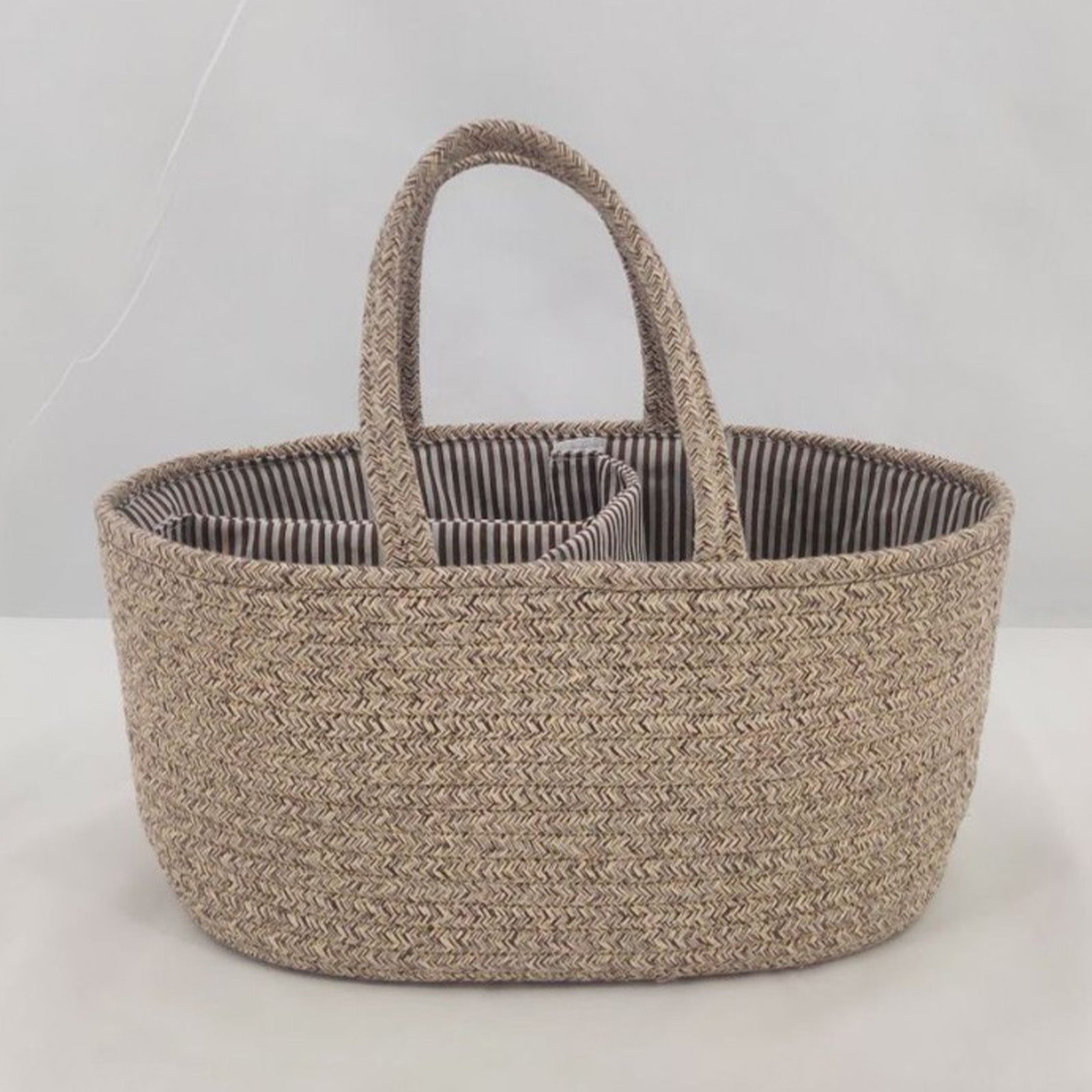 Diaper Caddy Organizer, Large Cotton Rope Nursery Baby Basket, Changing Table Organizer For Baby Diaper Storage, Portable Car Organizer With Removable Divider, Baby Shower Gifts