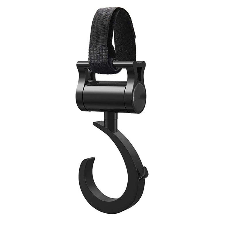 360° Rotating Baby Stroller Hooks — Universal Hang Bag Organizer for Diaper & Shopping Bags