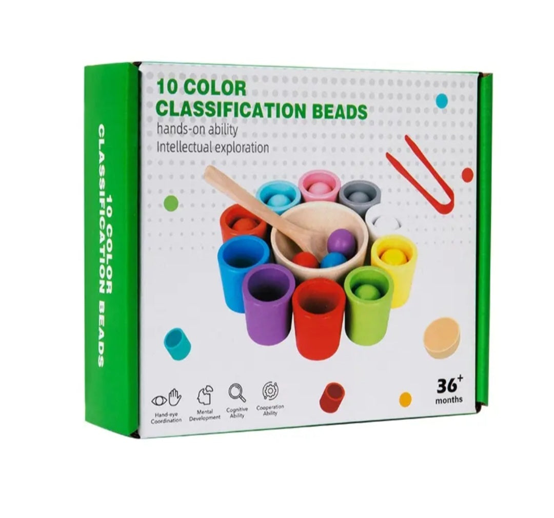 Montessori Color Sorting Cups Toy for Kids – Educational Matching Game (3+)